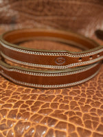 IN-STOCK 1.25” Taper to 1” Double Thick Carry Belt Size 36” Saddle Brown