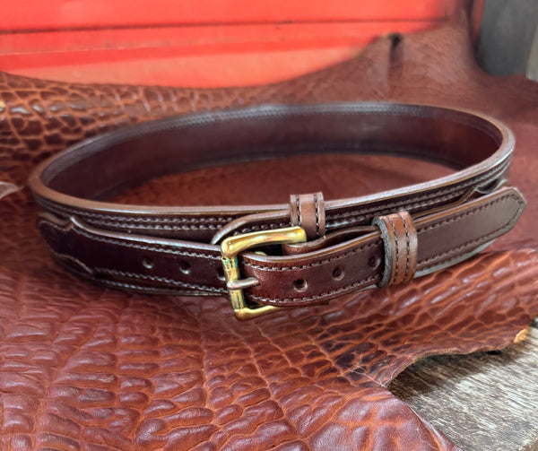IN-STOCK 1.75” Ranger Double Thick Carry Belt 1" Billets Size 36” Dark Brown