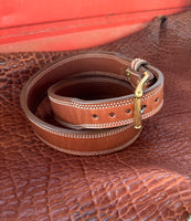 IN-STOCK 1.75" Taper to 1.5” Double Thick Carry Belt Size 38” Saddle Brown