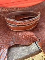 IN-STOCK 1.5” Taper to 1” Double Thick Carry Belt Size 40” Saddle Brown