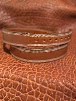 IN-STOCK 1.75" Taper to 1.5” Double Thick Carry Belt Size 38 Saddle Brown