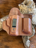 IN-STOCK TCC w/Fixed Belt Clip for Sig Sauer P365 Macro Right Hand, Saddle Brown