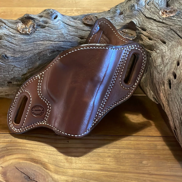 IN-STOCK Bodyguard for Kimber Evo Right Hand, Smooth Leather Lined, Saddle Brown for 1.25" Belt