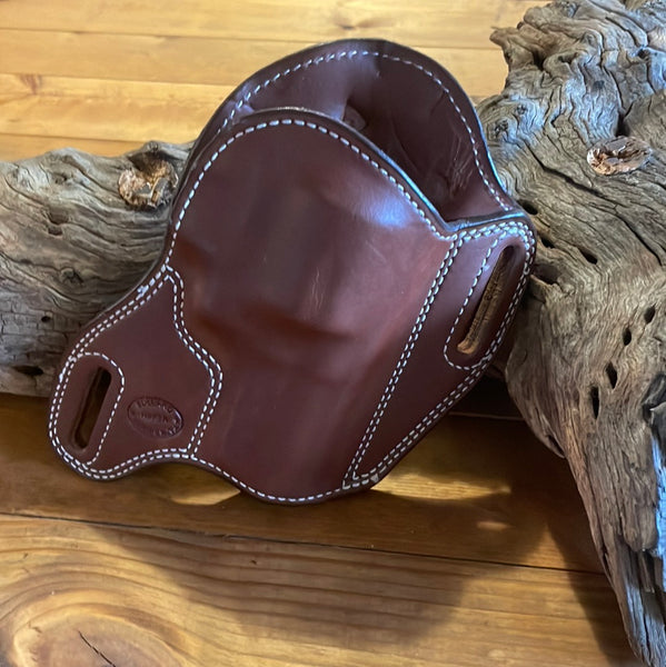 IN-STOCK Bodyguard for S&W N Frame 3" BBL Right Hand, Saddle Brown, Smooth Leather Lined for 1.5" Belt