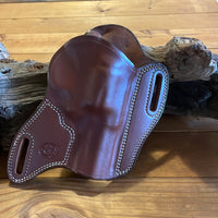 IN-STOCK Bodyguard and Mag for 1911 5” Will Fit Most Makes Right Hand Floral Carved Dark Brown, Natural Tooling For 1.5” belt